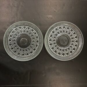 VTG Federal Glass "Windsor" Button & Cane Serving Platter 11" (1 of 2 Available)